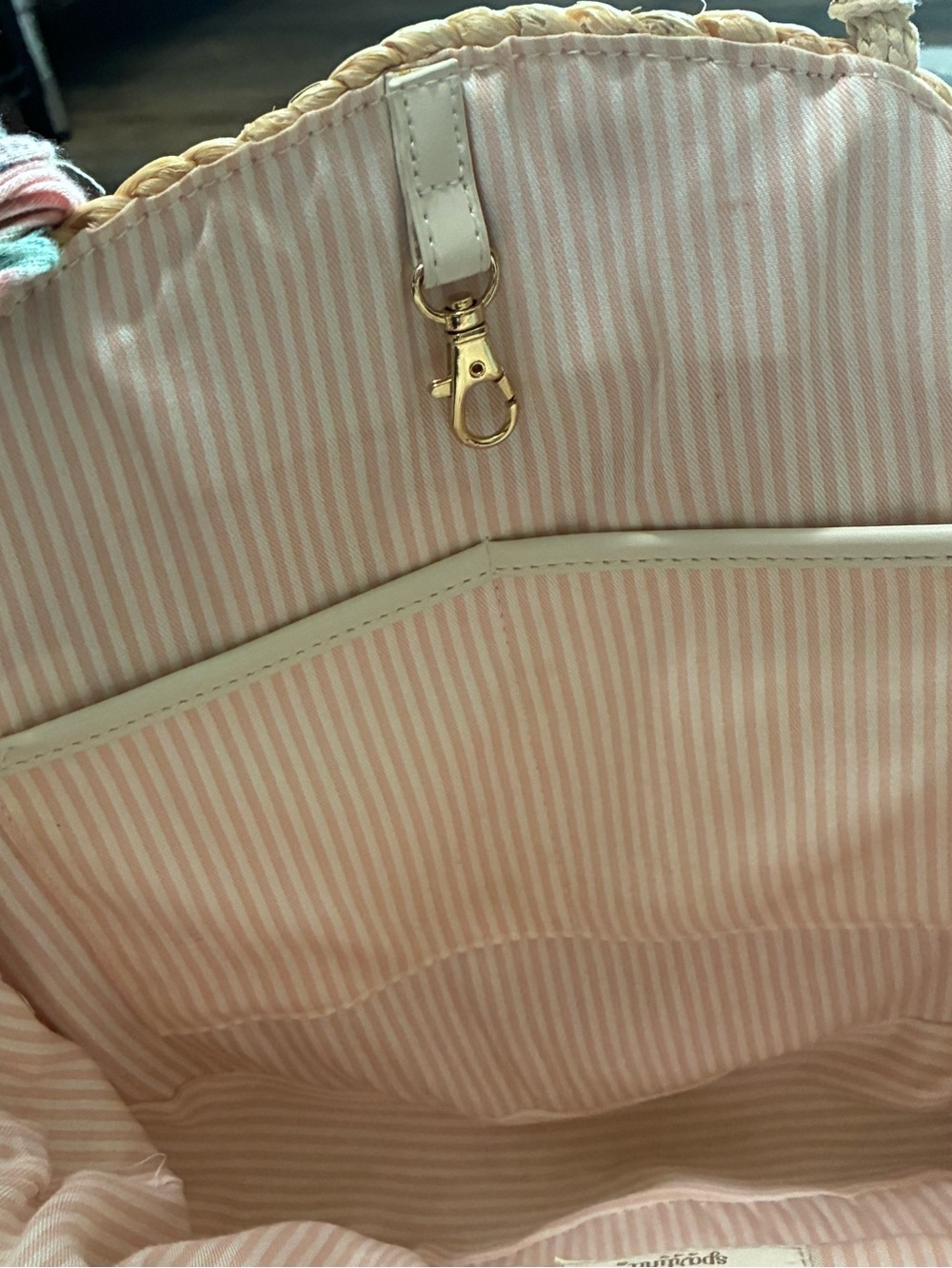 Spartina 449 Round Straw Pineapple Shoulder Bag With Scarf - Picture 10 of 10
